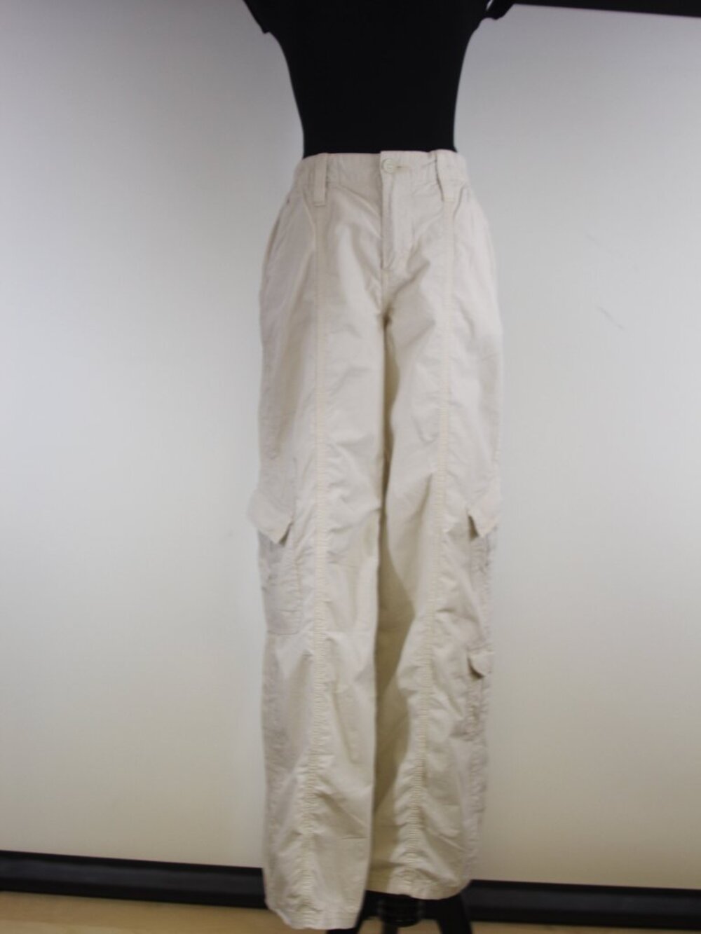 BDG Y2K Cargo Pants Khaki Parachute Wide Leg Utility Streetwear M‎